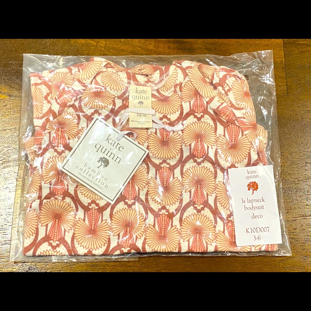 Kate Quinn NWT Bamboo Lapneck Bodysuit 3-6 Month